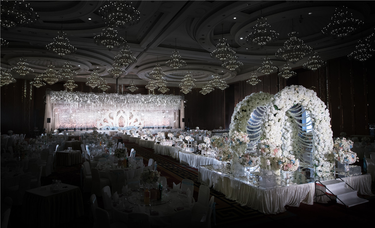 "极·光"主题婚礼现场照片